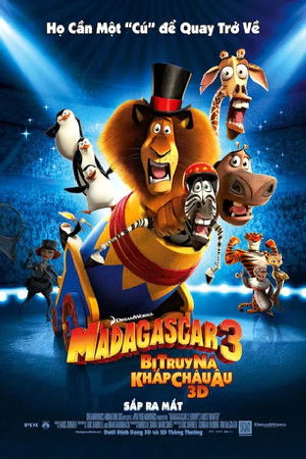 Xem Phim Madagascar 3: Thần Tượng Châu Âu Vietsub HD Online